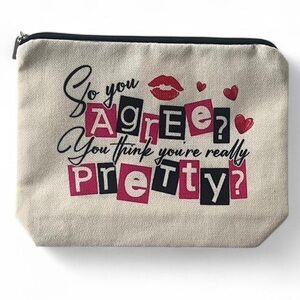 🛍️ 3/$15 Mean Girls Canvas Cosmetic Bag New